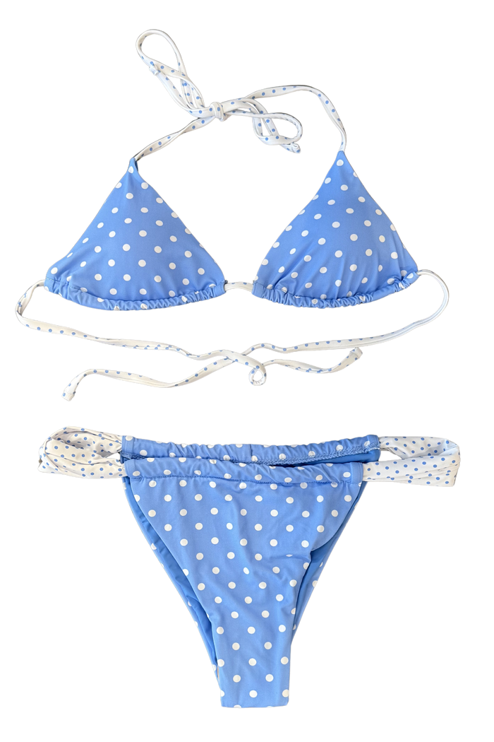 Blue Polka Dot Bikini Bottoms, swimsuit, swimsuits, swim, swimwear, dallas boutique, boutique, adeline boutique