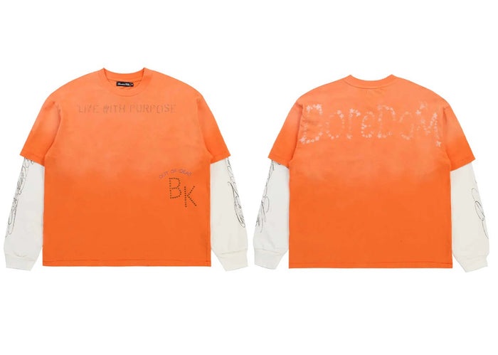 Boredom Kills Purpose Double Tee Orange