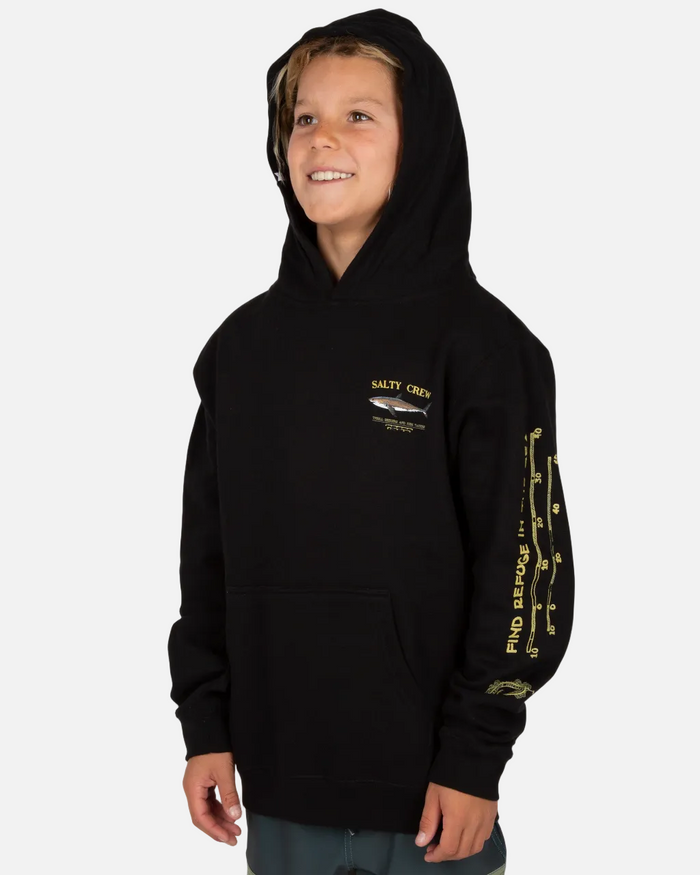 Bruce  Hood Fleece Kids - Black