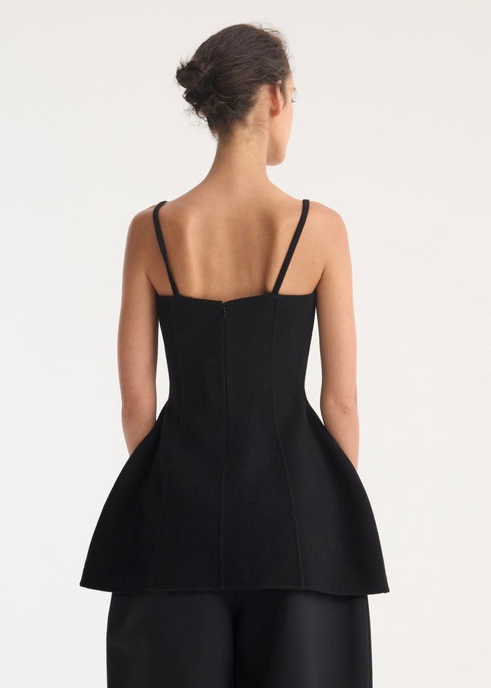 Bustier Double-Faced Top (Black)