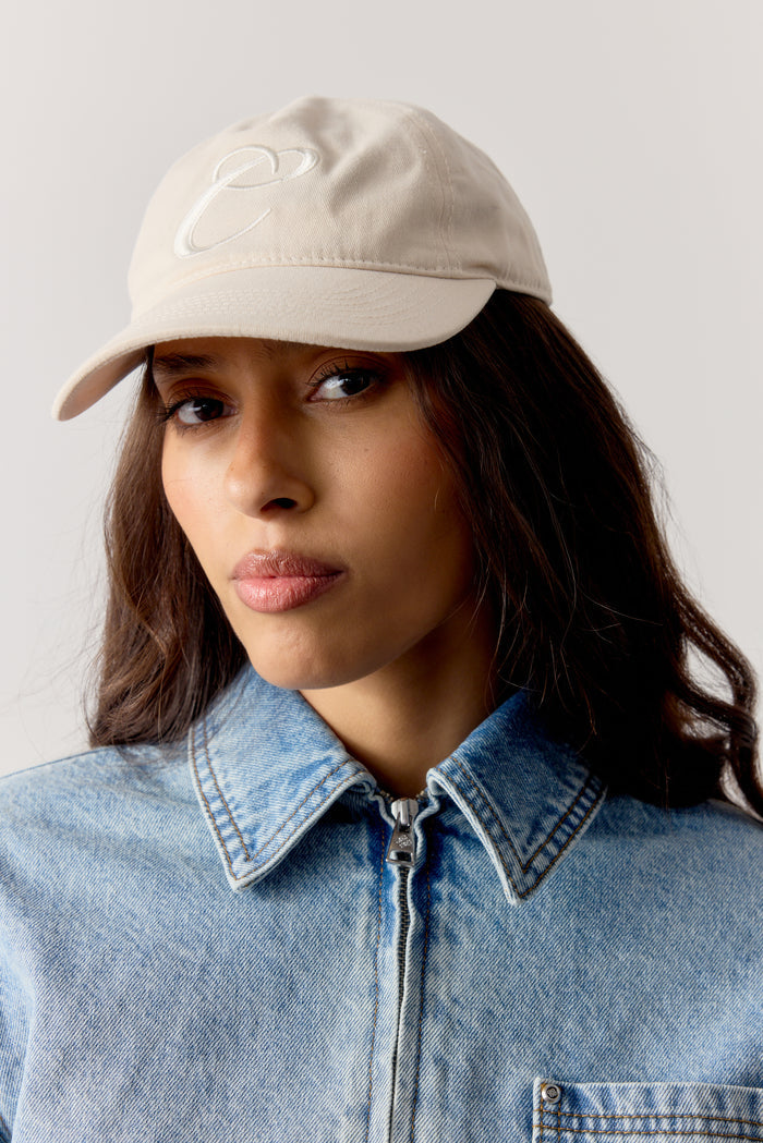 C SCRIPT CAP - OFF WHITE