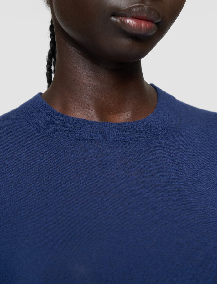 Blue Cashair Round Neck Jumper - Joseph