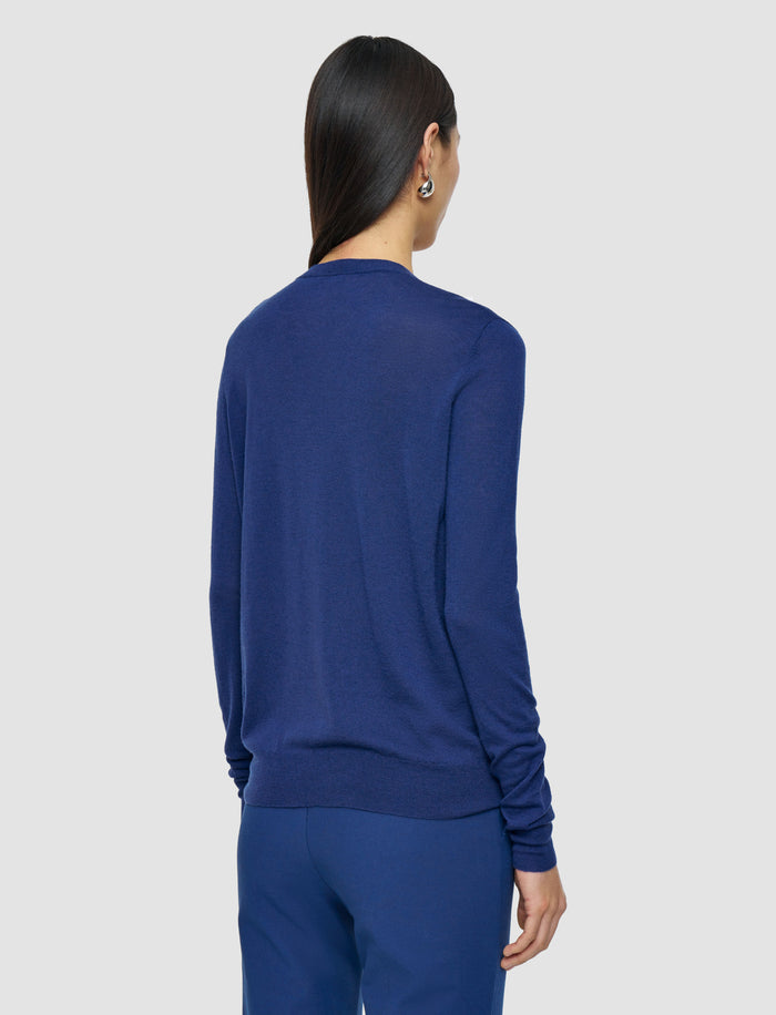 Blue Cashair V Neck Jumper - Joseph