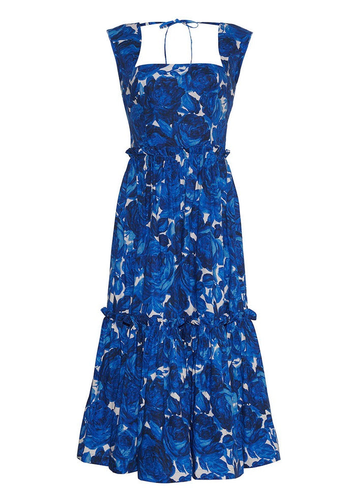 Claire Dress (Floral Garden Blue)