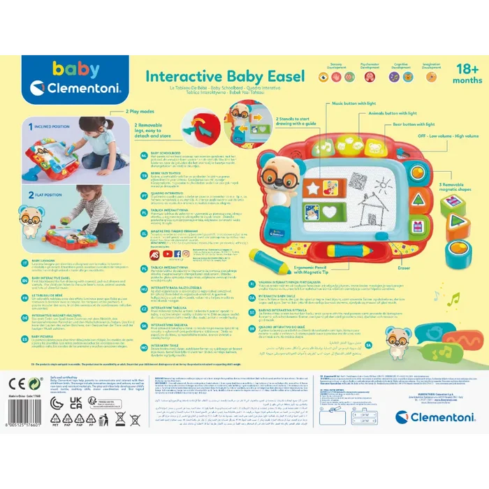 Clementoni Baby Interactive Easel Drawing & Learning Toy