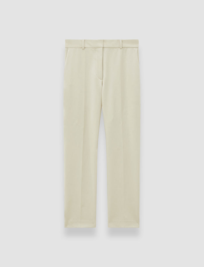 Beige Bi-Stretch Toile Coleman Trousers - Joseph