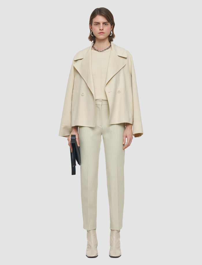 Beige Bi-Stretch Toile Coleman Trousers - Joseph