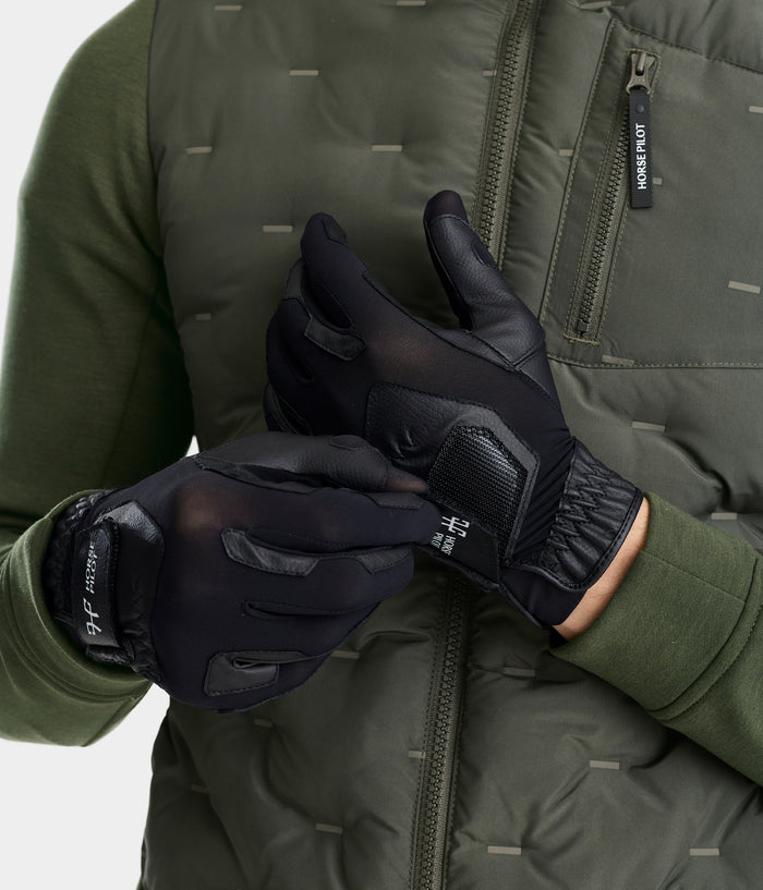 Gants d'équitation | noir | Gants en mesh | unisex | Horse Pilot