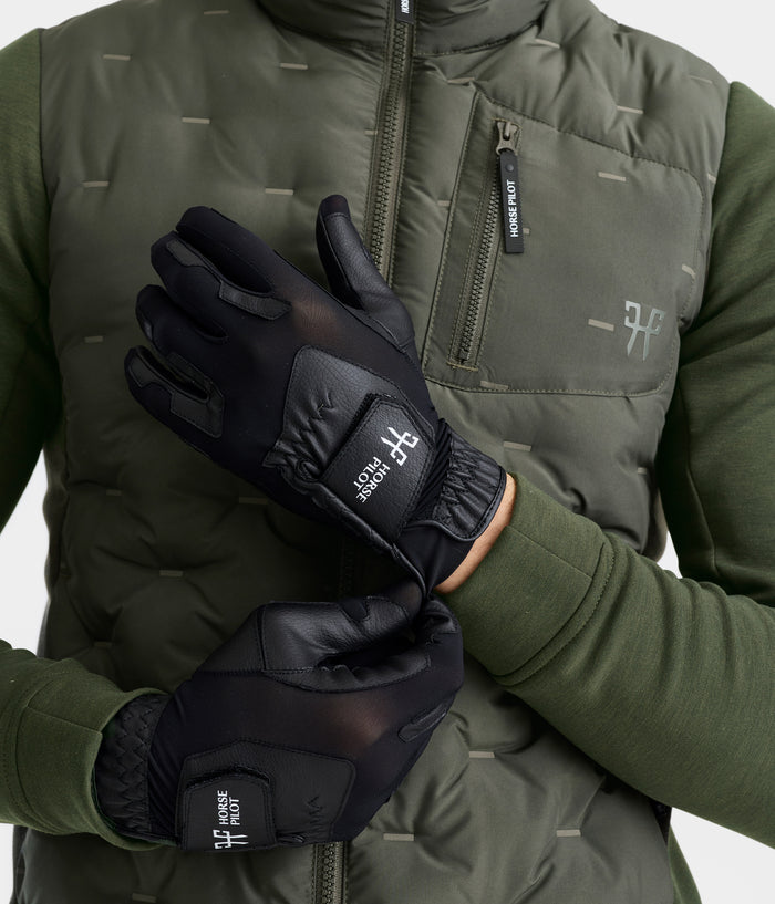 Gants d'équitation | noir | Gants en mesh | unisex | Horse Pilot
