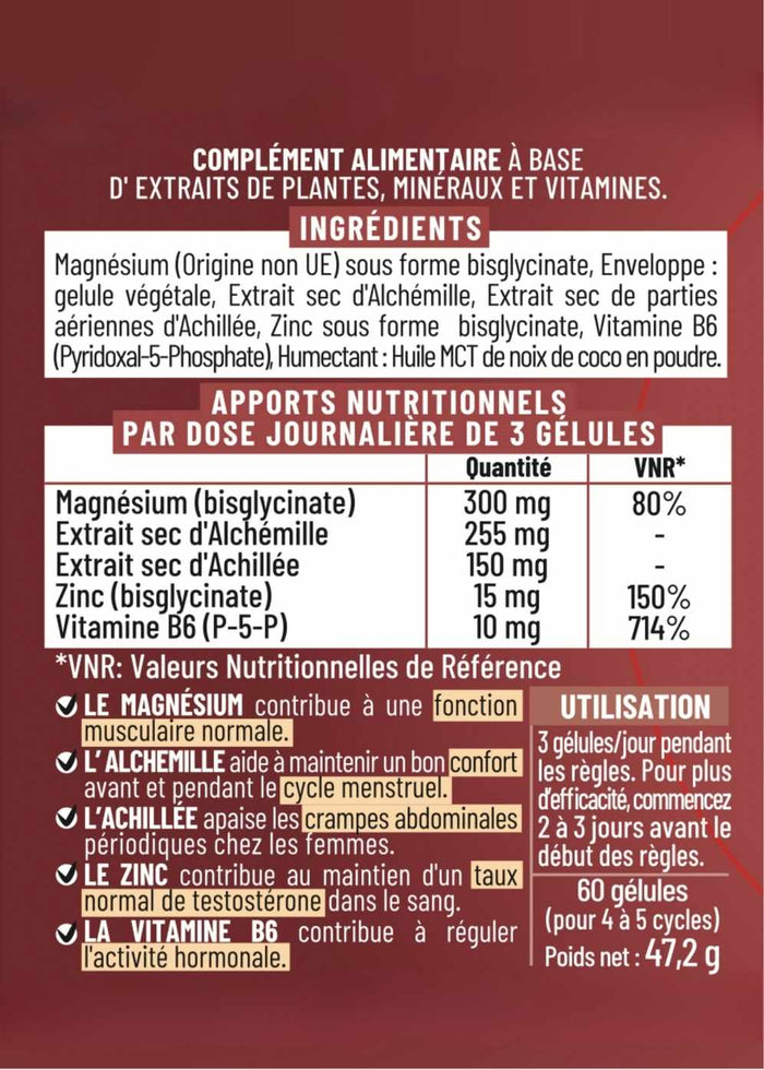 Complément Alimentaire Règles Douloureuses - SO'CUP