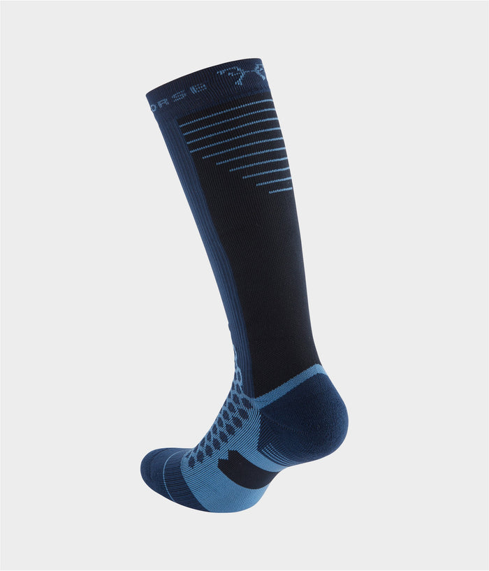 Compression Socks | Navy Chaussettes de compression d'équitation | unisexe| Horse Pilot