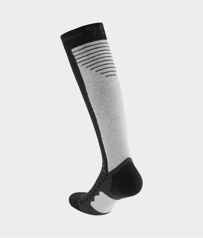 Compression Socks | Black / Light Grey | Winter chaussettes de compression d'équitation unisexe| Horse Pilot
