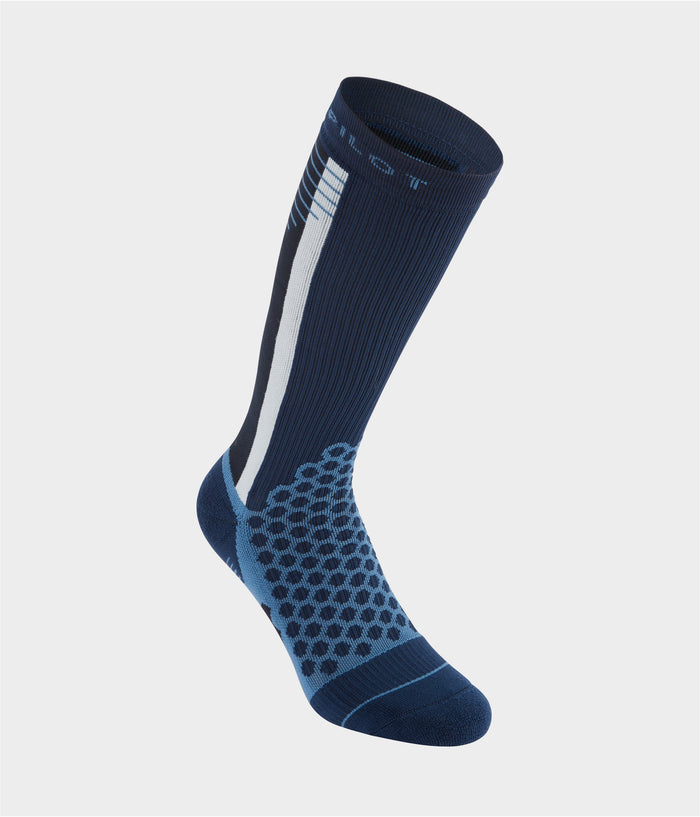 Compression Socks | Navy | Winter chaussettes de compression d'équitation unisexe| Horse Pilot
