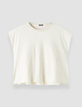 Cotton Poplin Jersey Round Neck T-Shirt