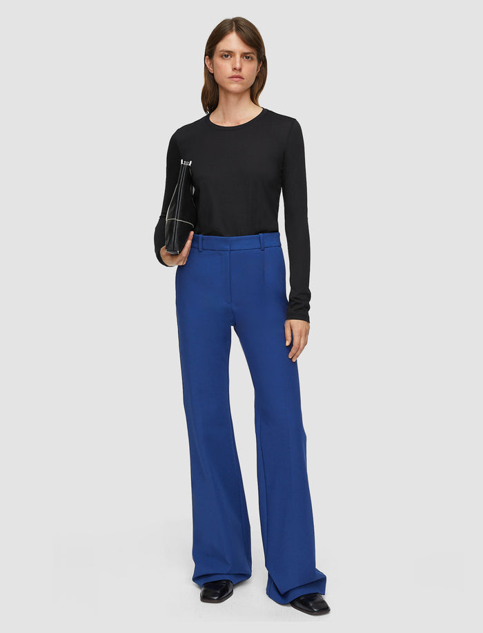 Cotton Silk Jersey Long Sleeve T-Shirt