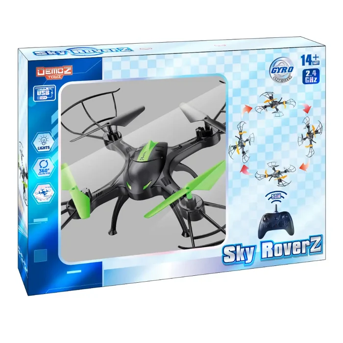 Demoz RC Sky Roverz 2.4G Remote Control Stunt Vehicle with LED Lights