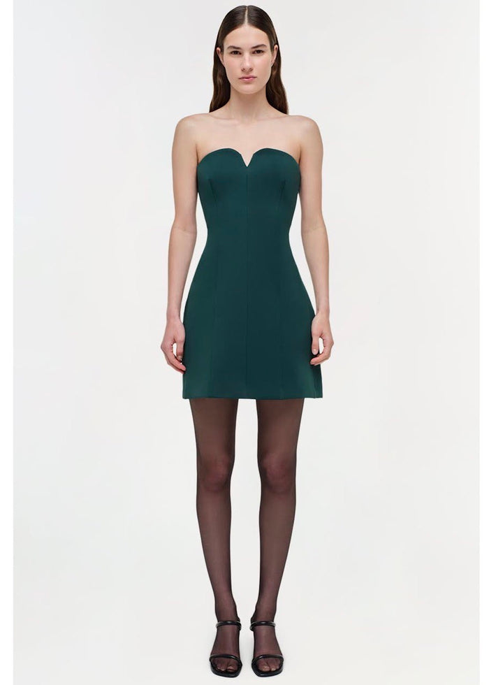 Devin Bustier Mini Dress (Emerald)