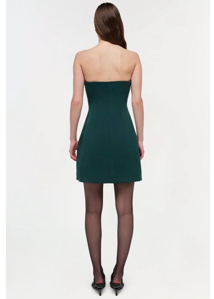 Devin Bustier Mini Dress (Emerald)