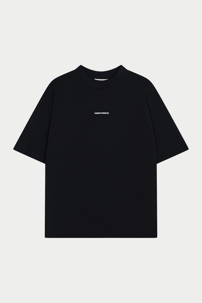 DOUBLE MICRO COPYRIGHT PRINT T-SHIRT - BLACK