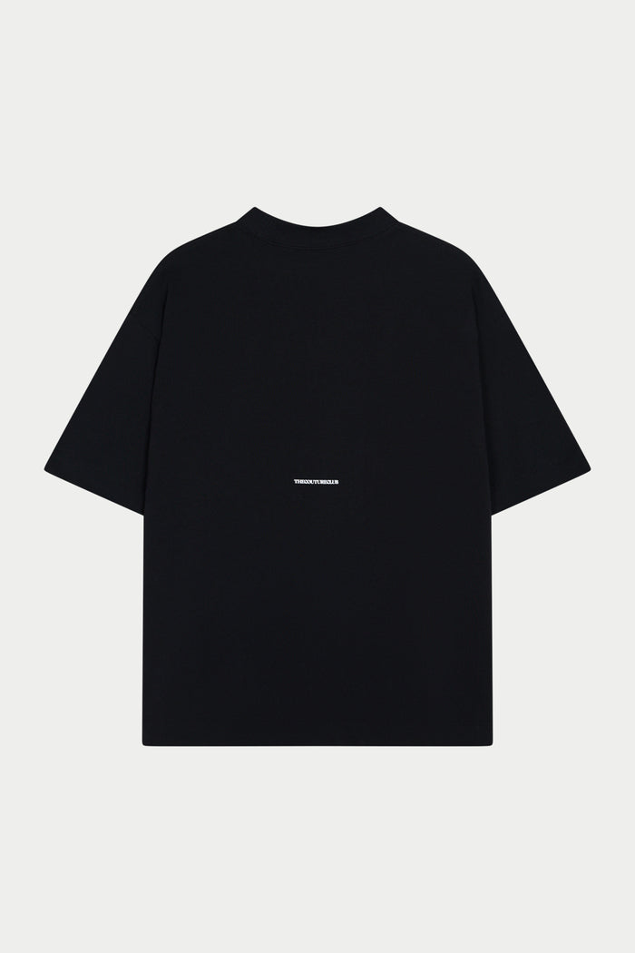 DOUBLE MICRO COPYRIGHT PRINT T-SHIRT - BLACK