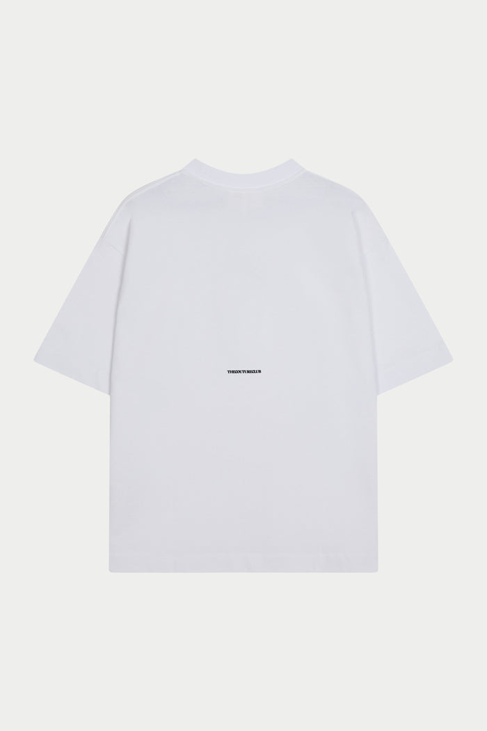 DOUBLE MICRO COPYRIGHT PRINT T-SHIRT - WHITE