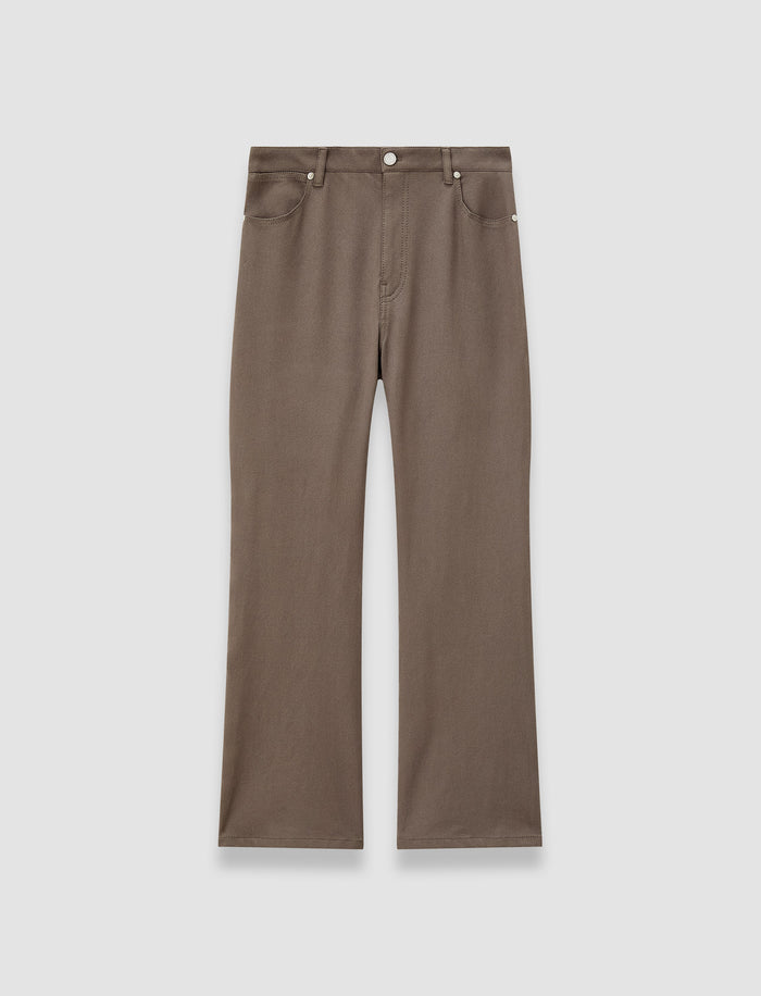Brown Tafira Gabardine Stretch Trousers - Joseph
