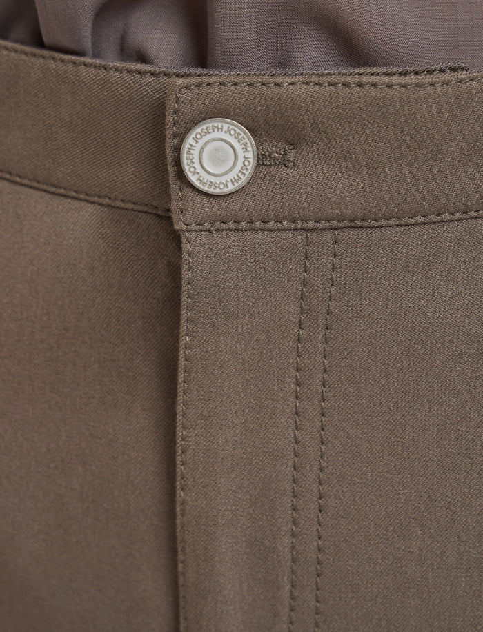 Brown Duke Gabardine Stretch Trousers - Joseph