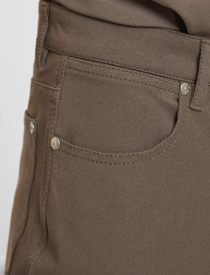 Brown Duke Gabardine Stretch Trousers - Joseph