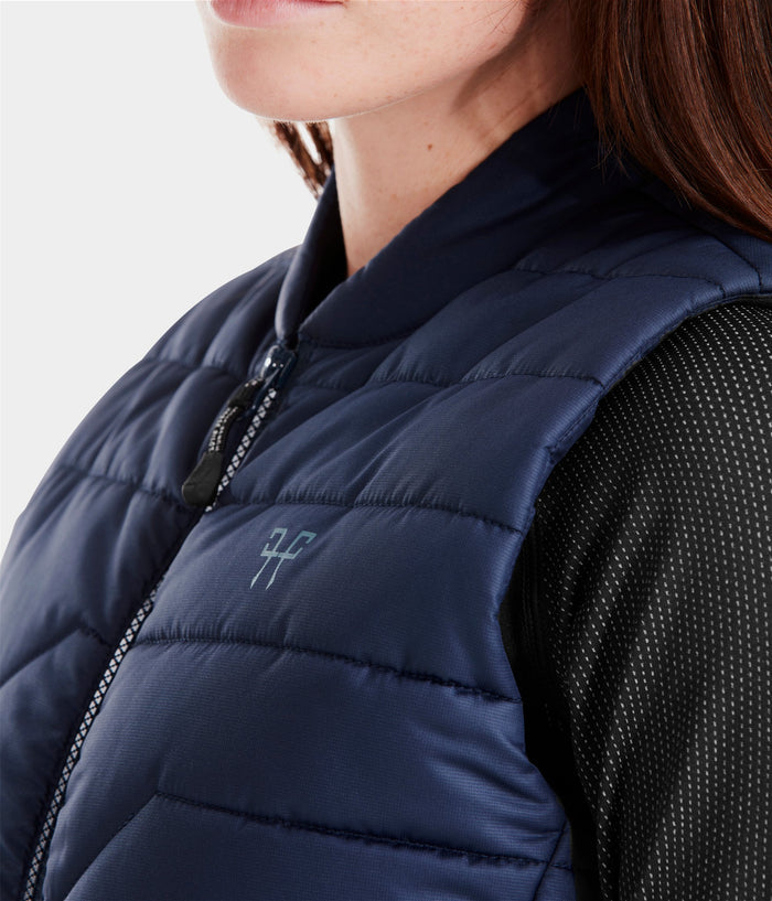 E-Kelvin | Navy | Vest Doudoune d'équitation sans manches chauffante femme| Horse Pilot
