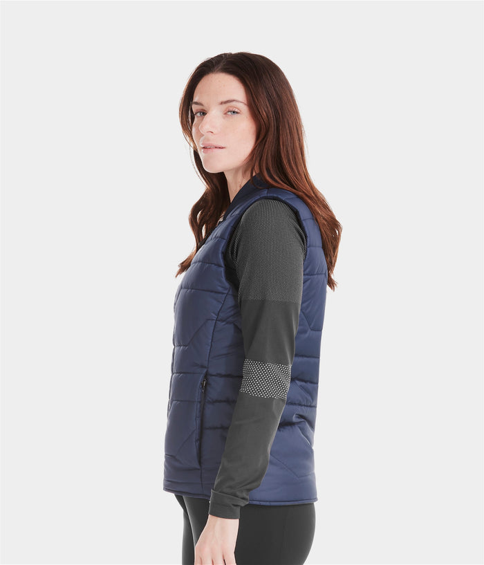 E-Kelvin | Navy | Vest Doudoune d'équitation sans manches chauffante femme| Horse Pilot