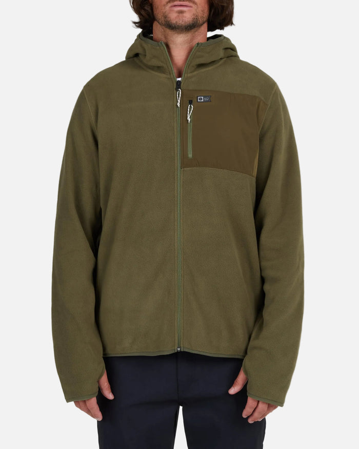 Salty Crew Men - Ebbtide Zip Hoody Polar Fleece - Olive
