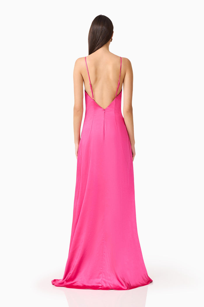 Erielle Cowl Neck Gown Fuchsia - Dress - Elliatt