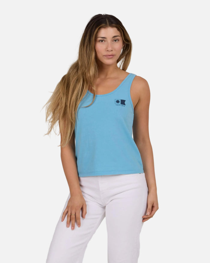Salty crew TANK STANDARD Flagship Classic Tank - Lagoon Blue in LAGOON BLUE