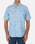 Floral Flyer Ss Tech Woven - Light Blue