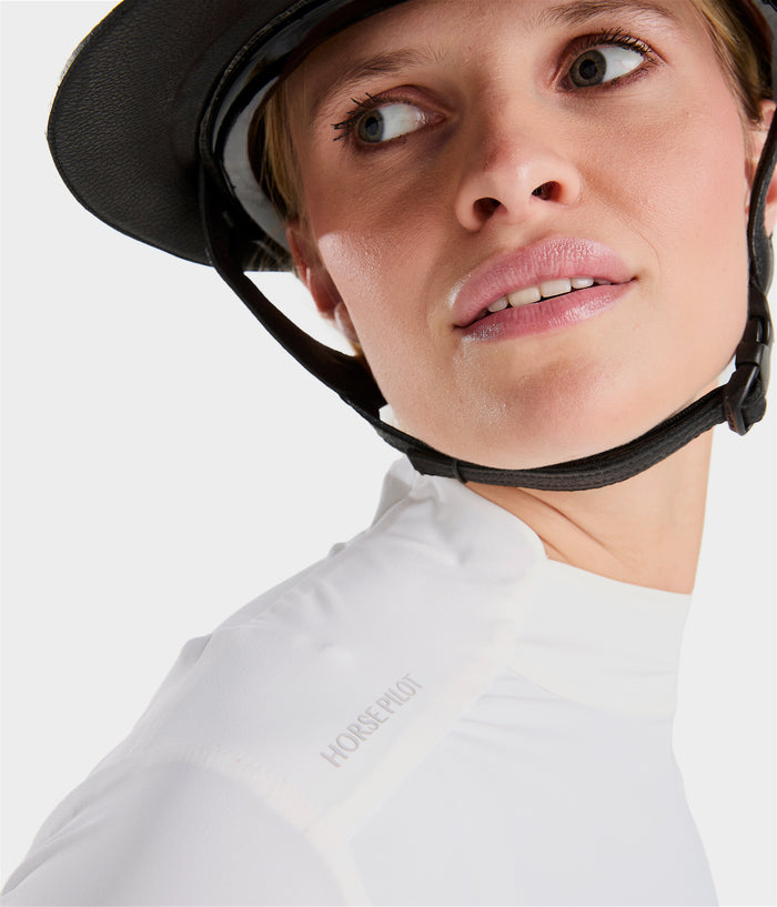 Flow Women | Chemise de compétition femme blanche | équitation  Horse Pilot