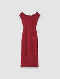 Red Foin Compact Milano Knit Dress - Joseph