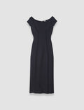 Black Foin Compact Milano Knit Dress - Joseph