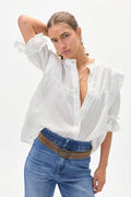 Folk Linen Shirt - Off White