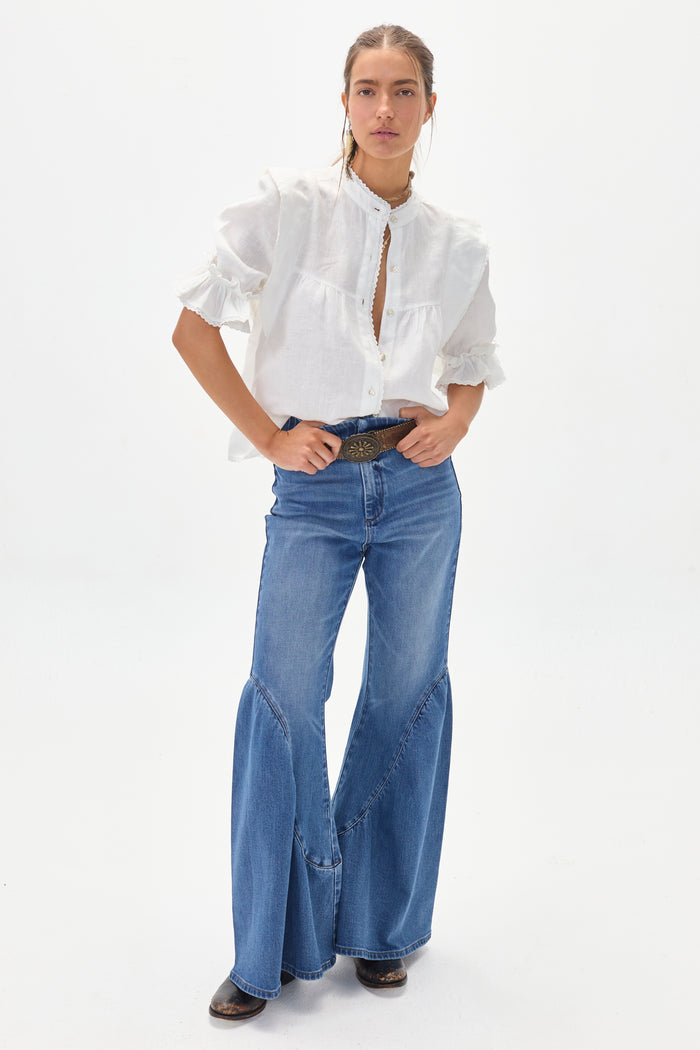 Folk Linen Shirt - Off White