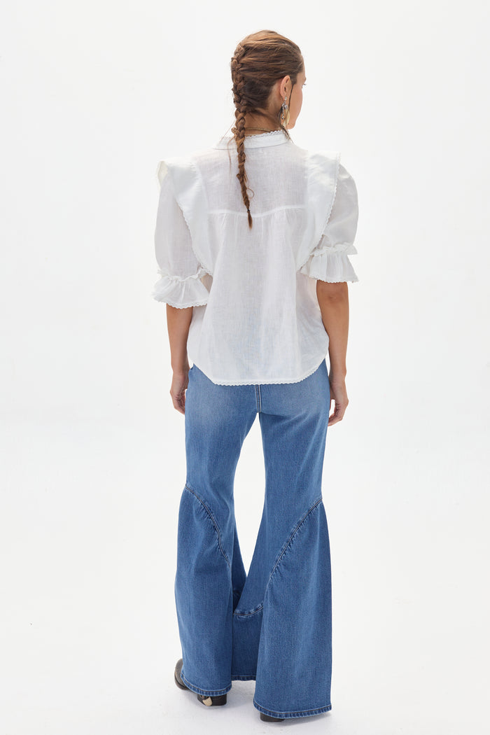Folk Linen Shirt - Off White