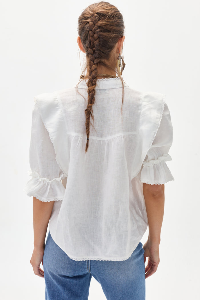 Folk Linen Shirt - Off White