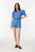 Frida Linen Shorts - Lanh Blue