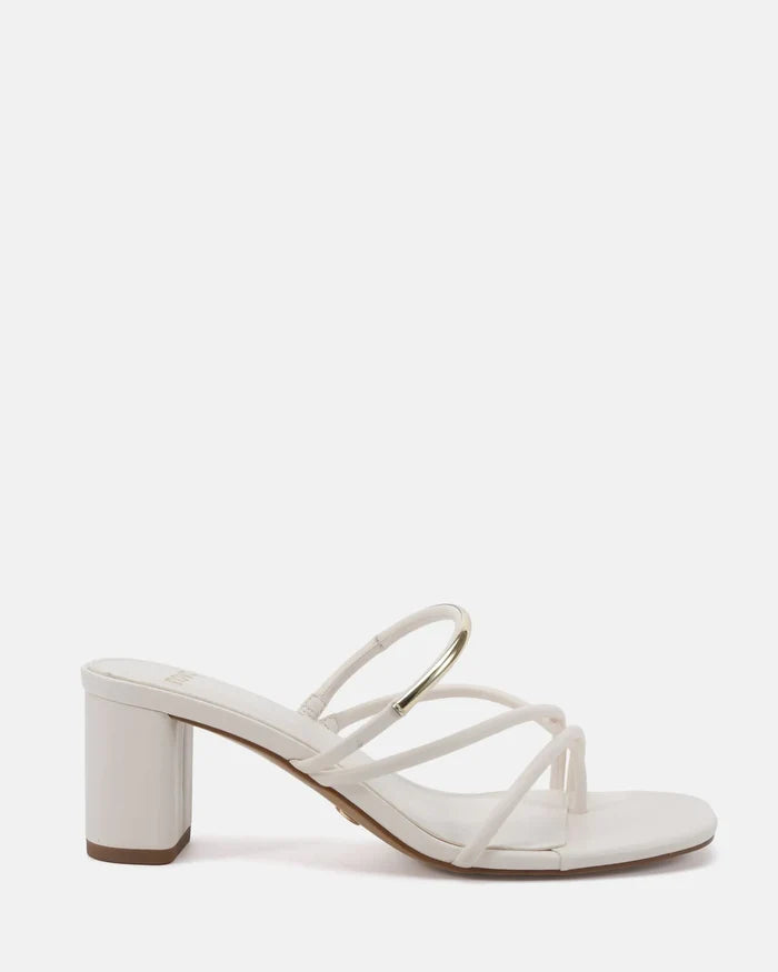 Fuming Block Heel - White - Shoes - Novo Shoes