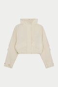 FUNNEL NECK SHELL JACKET - ECRU