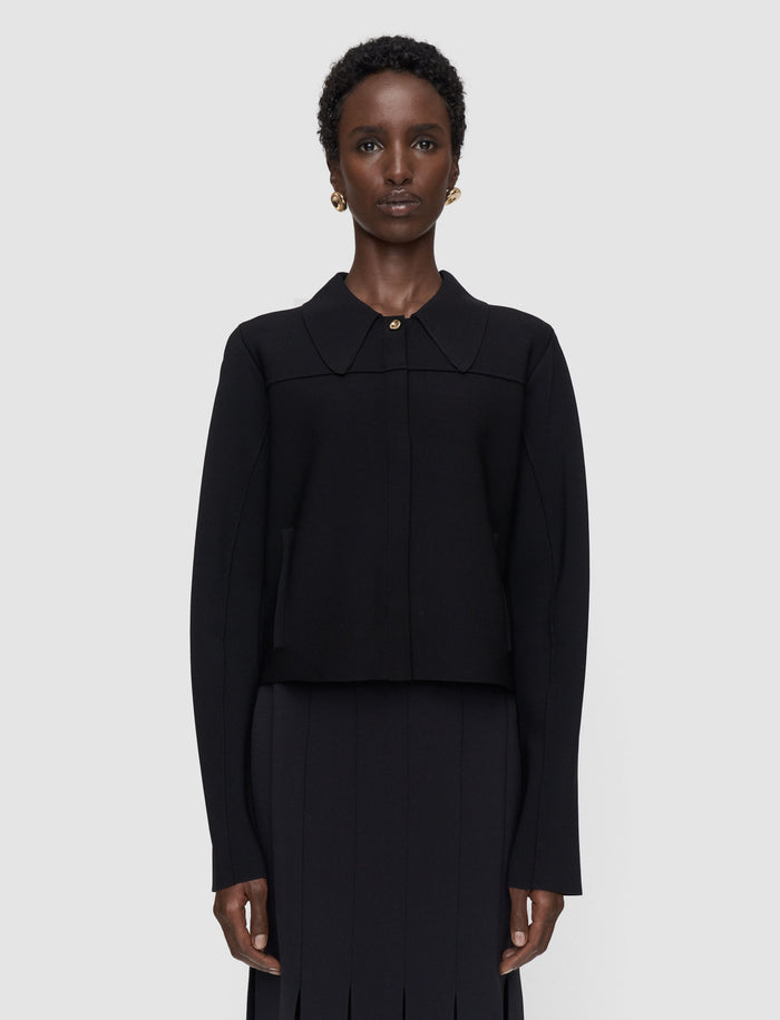 Black Gare Compact Milano Knit Jacket - Joseph