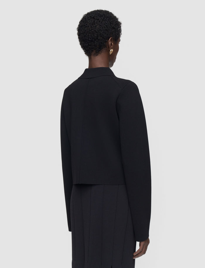 Black Gare Compact Milano Knit Jacket - Joseph