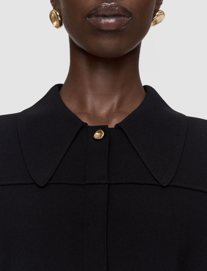 Black Gare Compact Milano Knit Jacket - Joseph