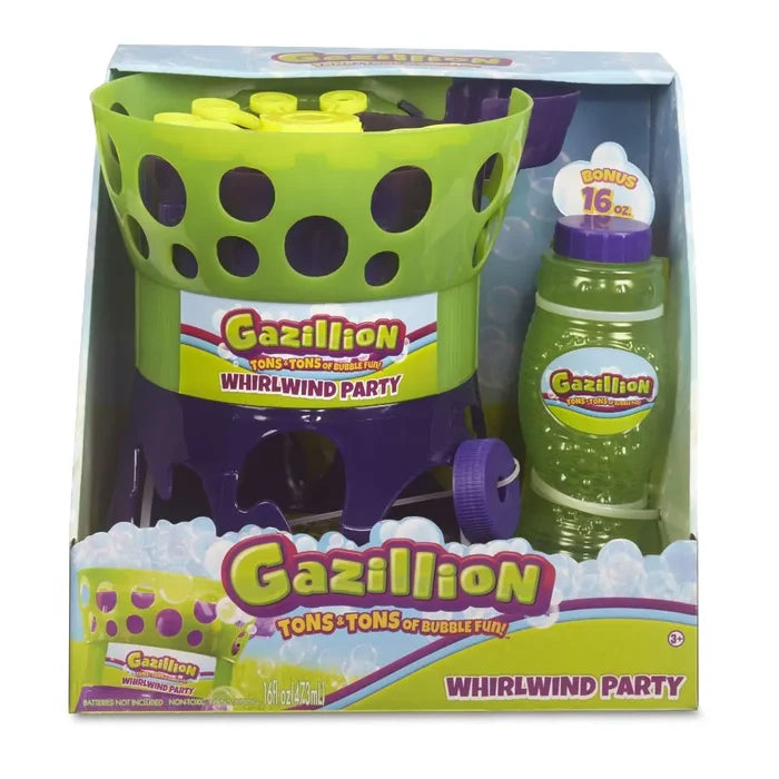 Gazillion Bubbles Whirlwind Party Bubble Machine Toy for Kids