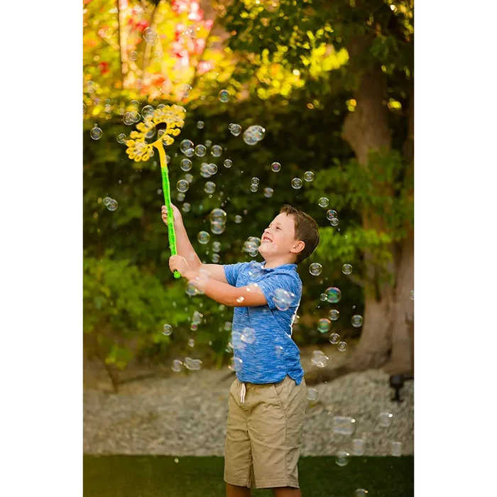 Gazillion Mega-Zillion Bubble Wand Toy for Kids with 2 Bottles 8oz Solution