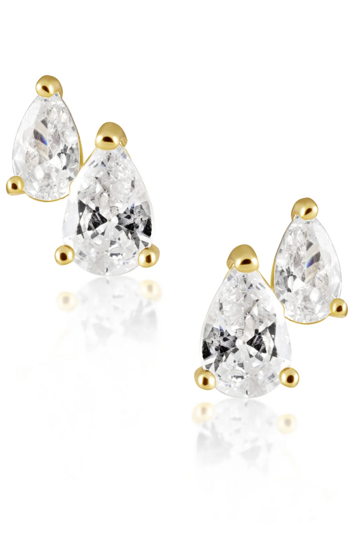 Harmony Mini Pear Studs, adeline boutique, dallas boutique, boutique